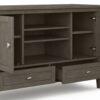 Warm Shaker - TV Media Stand - Farmhouse Gray - Image 3