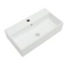 Rectangular Wall Mount Bathroom Sink With Single Faucet Hole And Overflow - White - Image 8