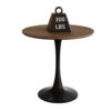 Mid Century Modern Walnut Round Dining Table With Top & Pedestal Base - Walnut / Black - Image 16