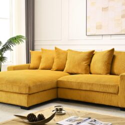 Luxe - Oversized 2 Piece Left Facing Sectional Couches For Living Room, L Shaped Sofa With Chaise - Ginger
