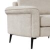 Upholstered 3 Seater Curved Sofa With Printed Pillows Chenille - Beige - Image 20