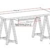 Sawhorse - Desk - Medium Saddle Brown - Image 10