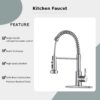 Kitchen Faucet With Pull Down Spray Head - Brushed Nickel - Image 7