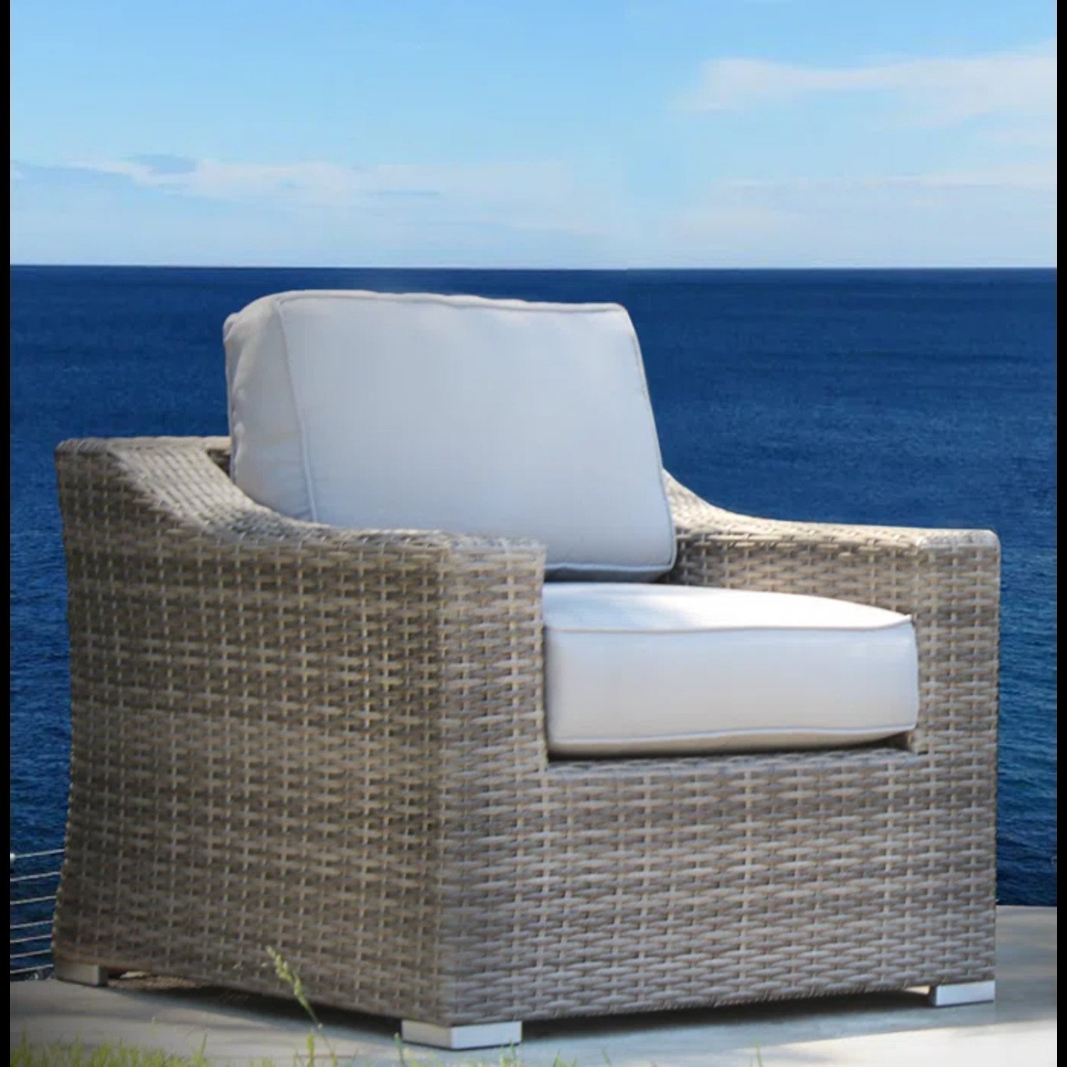 Outdoor Seating Group For 7 With Cushions - Gray Mix - Image 7