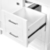 36" Bathroom Vanity With Solid Pine Frame, Soft Close Door Drawers - White - Image 10