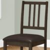 Dining Chair, Side, Upholstered For Dining Room, Transitional (Set of 2) - Brown - Image 10