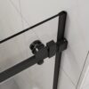 Frameless 48" X 72" Sliding Shower Door, Tempered Glass - Matte Black - Image 2