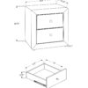 Nightstand, Storage Drawer, Upholstered, Transitional - Gray - Image 13