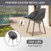 2 Piece Durable Single Chair With Mesh Hollow Out Design - Warm Gray - Image 14