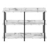 Accent Console Table For Entryway, Contemporary And Modern - White / Gray - Image 2