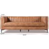 Angelina - Leather Sofa - Brown - Image 3