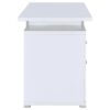 Office Computer Desk With 2 Drawers, Adjustable Shelf, And Slide Out Keyboard Tray - White - Image 9