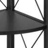 Bookshelf, Bookcase, Etagere, Corner, 4 Tier, Office, Contemporary - Black - Image 6