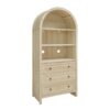 Arched Kitchen Pantry, Modern Farmhouse Wood Kitchen Storage Cabinets, Arched Storage Display Cabinet With Adjustable Shelves, Versatile Cupboard For Kitchen, Dining Room, Living Room - Natural - Image 8