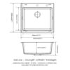 Kitchen Sink, Granite Composite Drop In Sink With Durable Design - White - Image 3