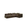 Oversized Upholstered Sectional Sofa Couch Set, Modular L Shaped Floor Sofa Set With 6 Pillows For Living Rooms - Brown - Image 15