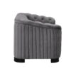 Upholstered Loveseat Sofa With Thick Removable Seat Cushion - Gray - Image 12