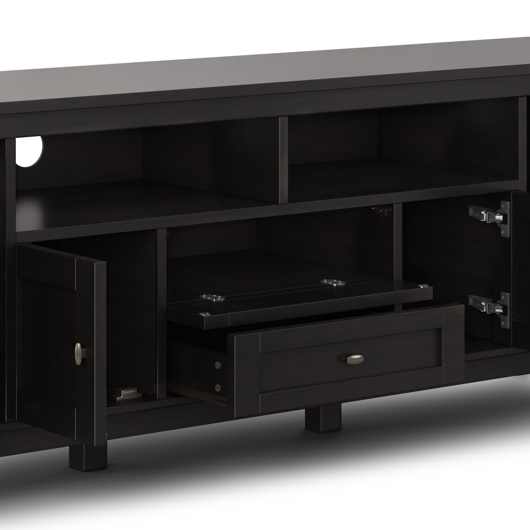 Warm Shaker - TV Media Stand - Hickory Brown - Image 4