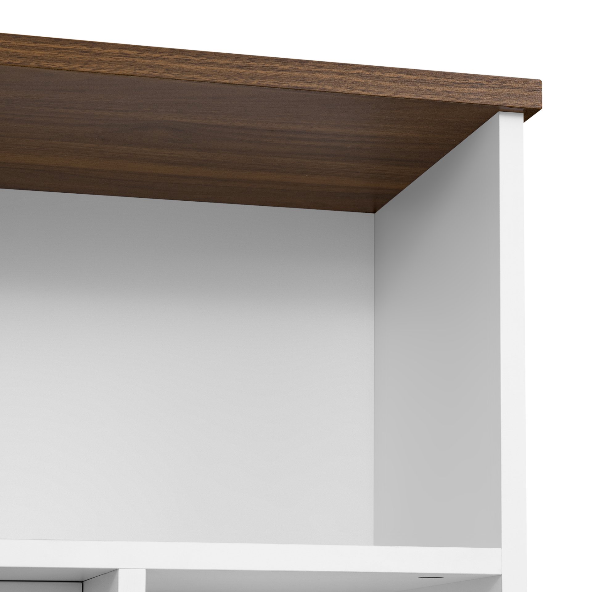 Wall Unit Entertainment Center With Bookshelves For TVs Up To 80", Modern TV Stand Media Console With Cabinets, Tempered Glass Doors And Adjustable Shelves For Living Room - White - Image 18