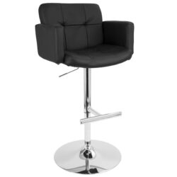 Stout - Contemporary Adjustable Barstool With Swivel - Black