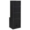 Multifunctional Bookcase With 3 Open Shelves And Secure Locking Mechanism - Black - Image 10