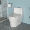 1 Piece Toilet, Dual Flush, Soft Closing Seat - White - Image 2