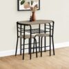 3 Pieces Dining Table Set, Small, Contemporary & Modern - Taupe - Image 8