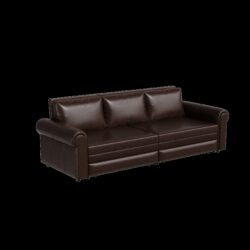Pull Out Sofa Bed, 3 In 1 Convertible Sleeper Sofa With Nailhead Trim & Rolled Arm, Multi Functional Sofa Bed For Living Room, Office - Dark Brown