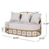 Outdoor Wicker Daybed With Pillows - Light Brown / Beige - Image 3