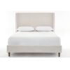 Hayden - Queen Bed Upholstered Wingback With Tall 54" Headboard - Ivory - Image 9