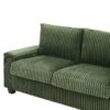 Modern 4 Seater Corduroy Sofa With USB Ports, Hidden Storage Arms, Flip Top Cup Holders - Green - Image 17
