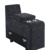 Nyeisha - Upholstered Sofa & Chaise - Dark Gray - Image 4