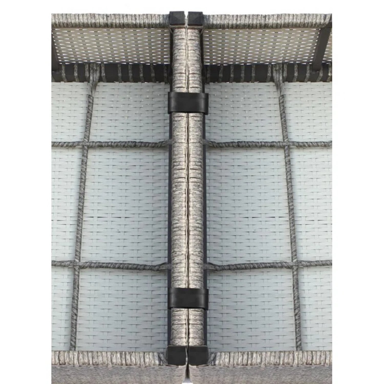 All Weather Wicker 8 Piece Patio Sectional Set With Cushions Modular Design - Gray Mix - Image 7