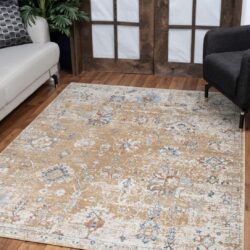 Noble - 5'3" X 7'3" Area Rug - Gold