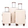 Set 3 Pieces 20" / 24" / 28" Abs Spinner Wheel Luggage, Matching Color, With Combination Lock - Beige - Image 22