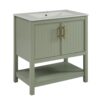 Bathroom Vanity With Sink And Versatile Storage - Green - Image 16