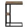 Accent Table, C - Shaped, Contemporary And Modern - Brown - Image 2