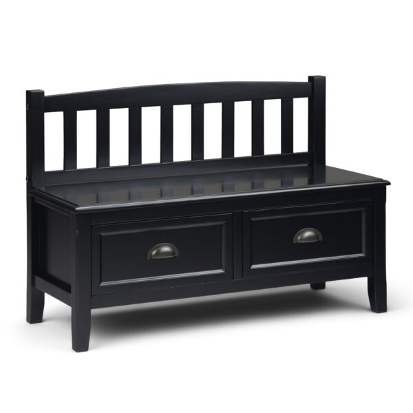 Burlington - Entryway Storage Bench With Drawers - Black