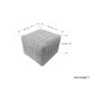 Elmer - Square Woven Pouf - Natural / Gray - Image 7