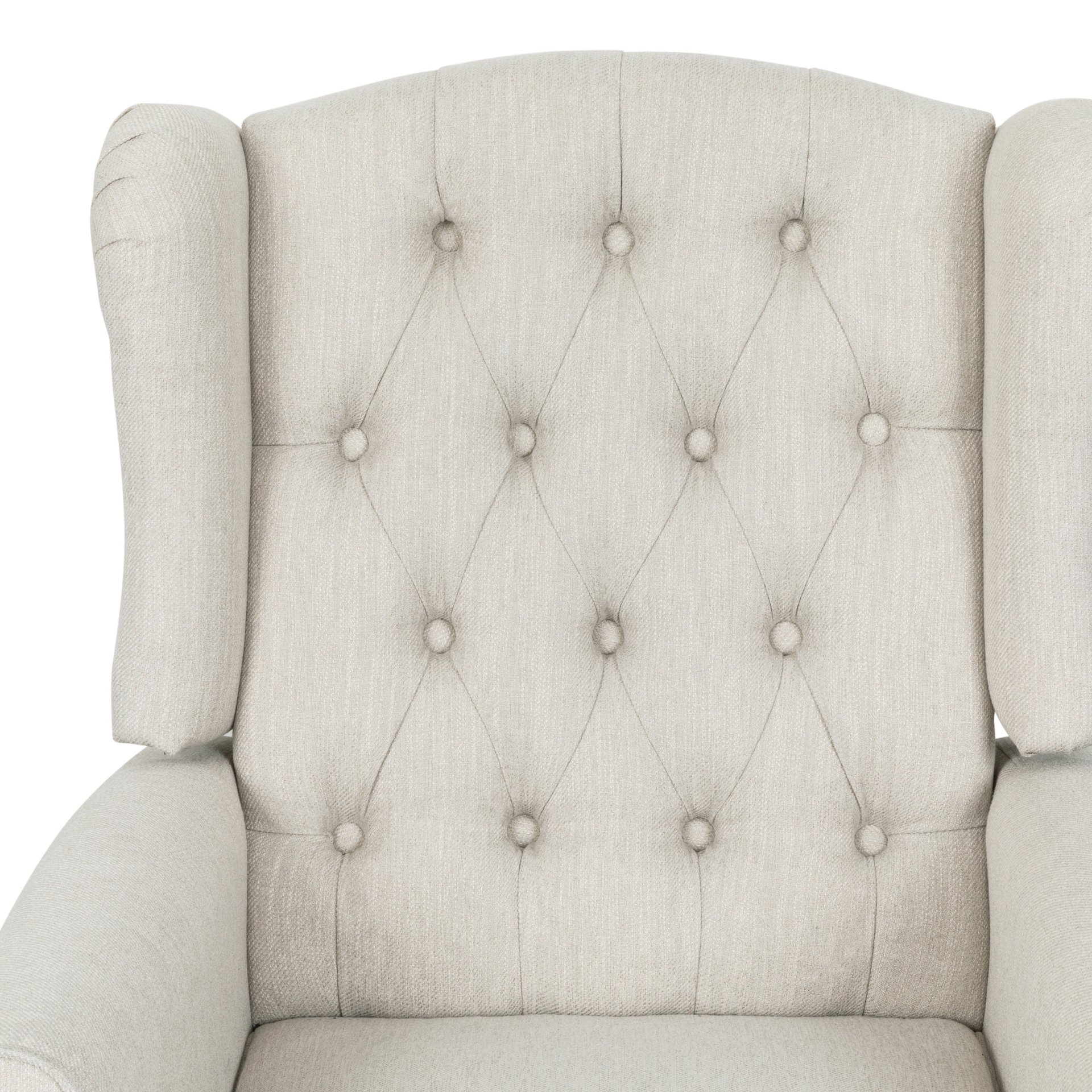 Contemporary Tufted Fabric Push Back Recliner - Beige - Image 15