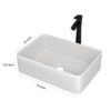 Above Porcelain Vessel Vanity Sink And Faucet Combo, 19" X 15" - White - Image 3