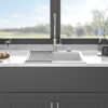 Kitchen Sink, Granite Composite Drop In Sink With Durable Design - White - Image 6