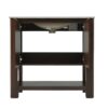 36" Modern Bathroom Vanity With Rectangle Ceramic Sink, Bathroom Cabinet And 45 Degrees Free Handle Design Soft Closing Doors, 1 Open Shelf At The Bottom - Dark Brown - Image 19