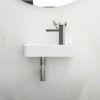 Rectangle, Wall Mount Bathroom Sink & Single Faucet Hole - White - Image 5