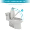Sleek 1 Piece Toilet With Single Flush And Soft Closing Seat - White - Image 8