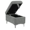 Versatile L Shaped Sofa Bed With Storage, Cup Holders, USB Ports Chenille - Gray - Image 23