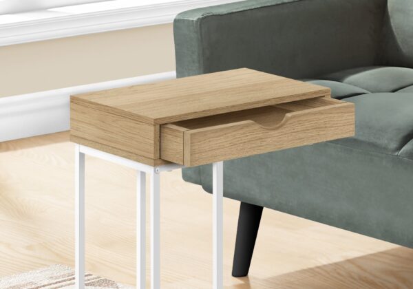 Accent Table, C - Shaped Contemporary & Modern - Natural