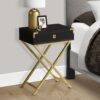 Accent Side Table, Storage Drawer, Contemporary - Espresso - Image 4