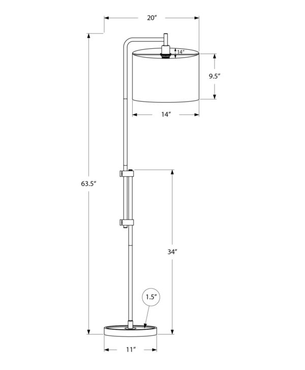 Floor Lamp Lighting - Black / Beige