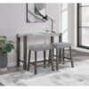 Regina - Console Sofa Table And Double Pedestal Base - Gray - Image 2
